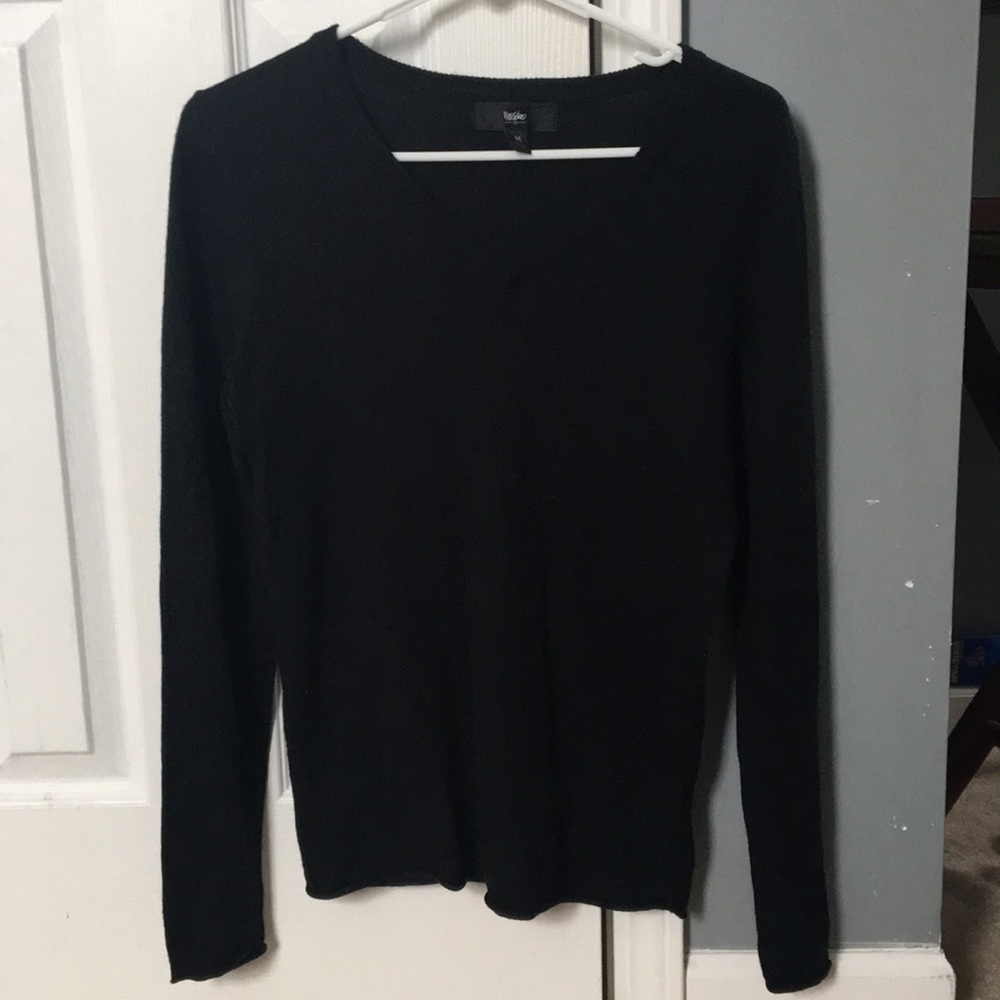 Black V-neck Sweater